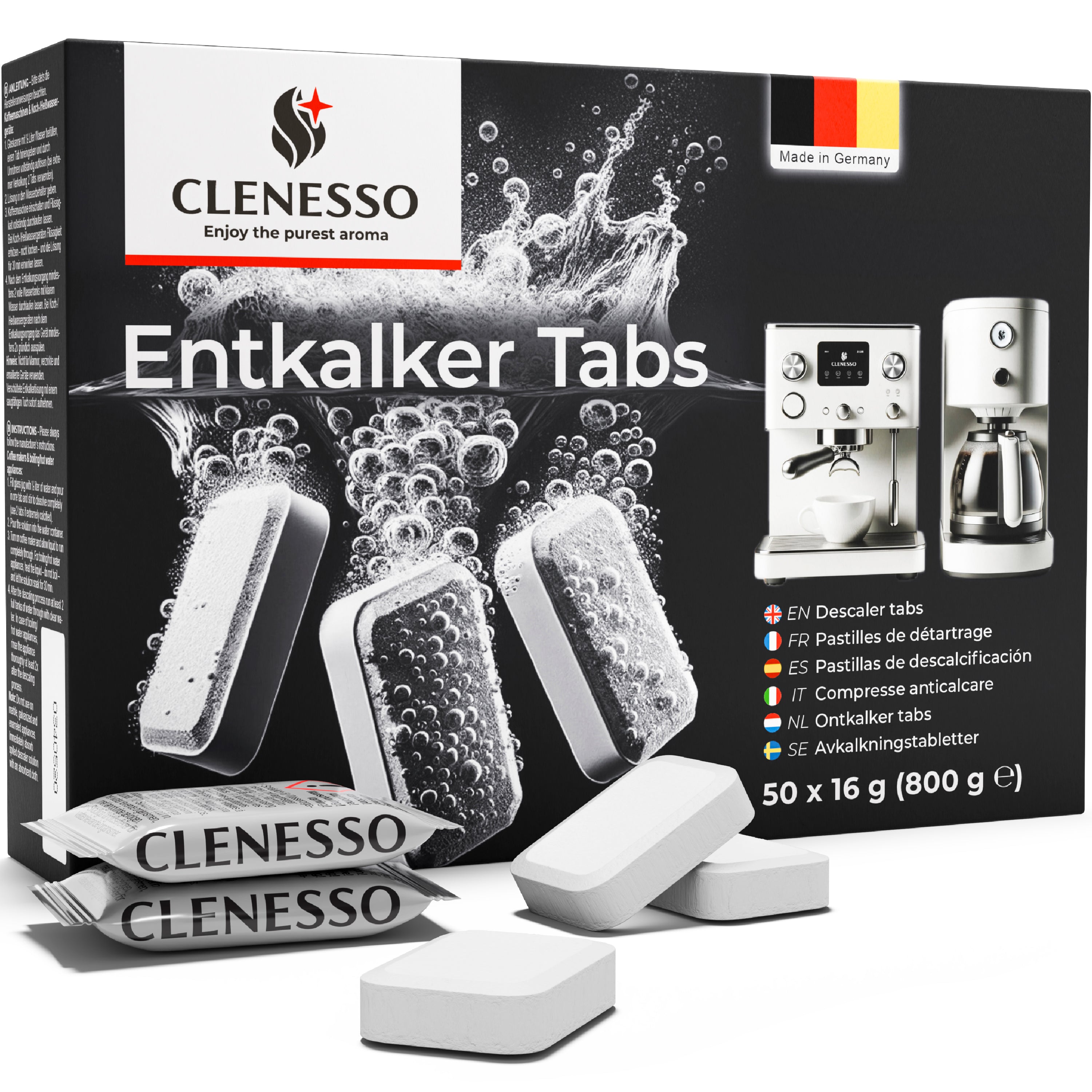 Entkalkungstabletten für Kaffeevollautomaten (50 Stück) – kompatibel mit Jura, Siemens, Miele uvm.