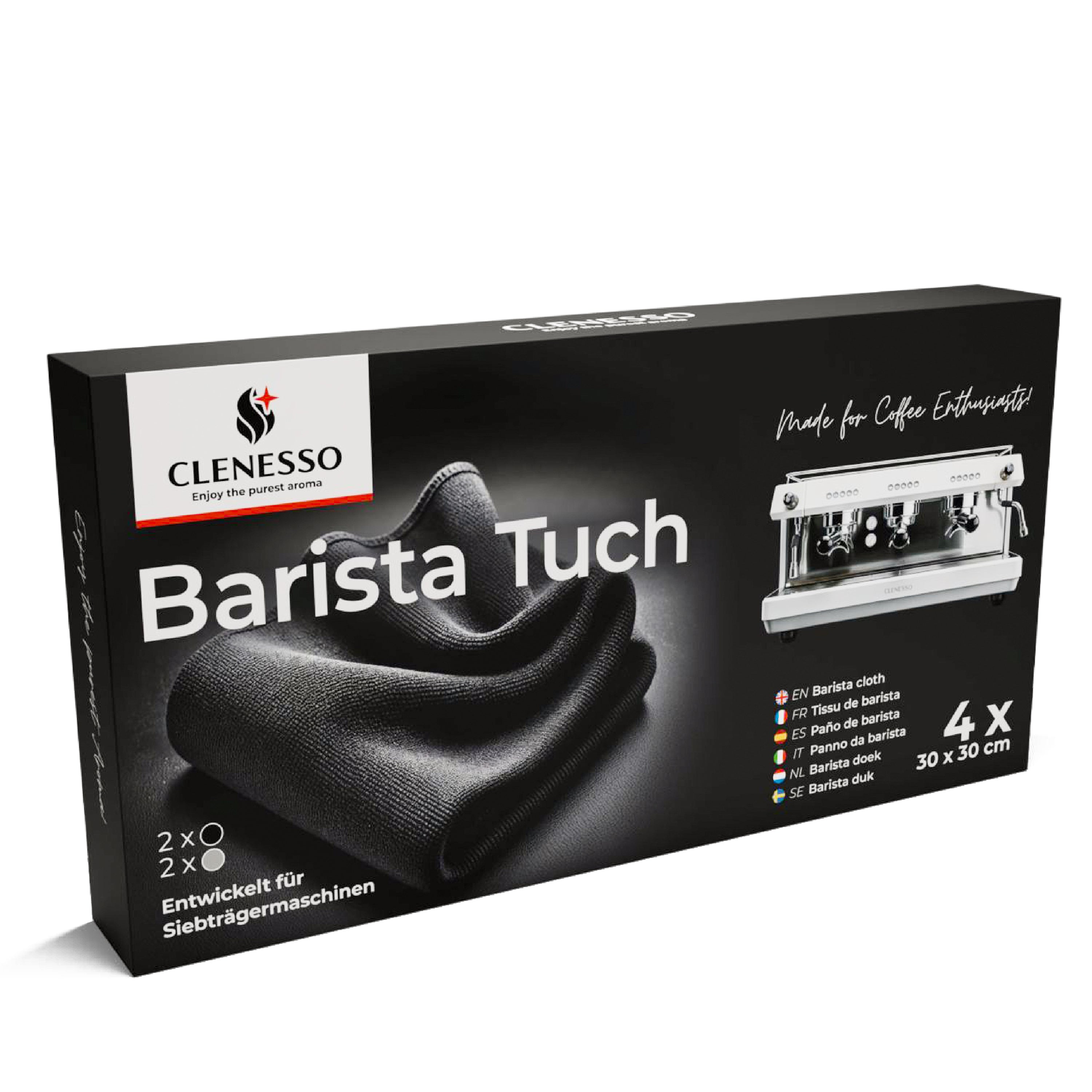 Barista Tuch (4 Stück) in hochwertiger Geschenkverpackung